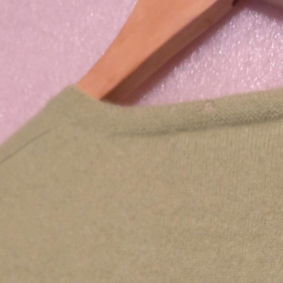 Pistachio Green 100%CASHMERE S/Sleeve Sweater Jumper Knit , M with MEASUREMENTS - Picture 5 of 7